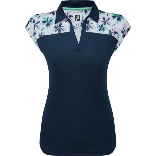 FootJoy Polo Lavender Fields Blocked Floral navy