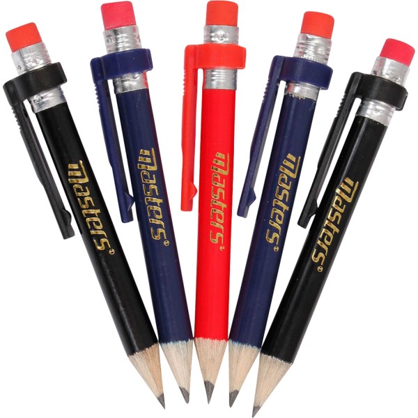 Masters Bleistifte mit Clip 5er-Pack